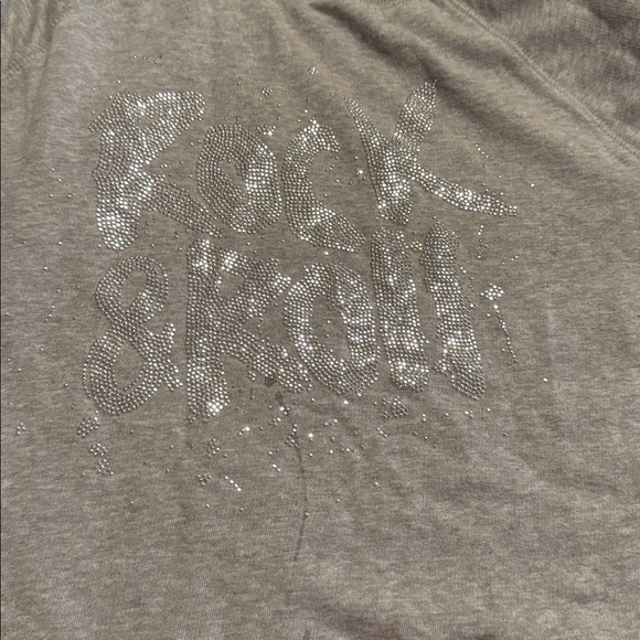 Zadig & Voltaire Rock & Roll Strass Oversized Sweatshirt XS Gray Stud FLAW 298$ - Picture 6 of 6